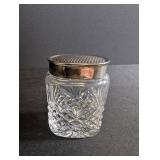 Vintage Waterford Crystal Jar With Silver Plated Lid