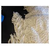 Handmade Crochet Afghan Throw With Fringe