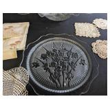 Glass Candle Holders, Bowls & Doilies Estate Mixed Lot