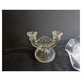 Glass Candle Holders, Bowls & Doilies Estate Mixed Lot