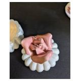 Elizabethan Floral Teacup, Antique Ivory Frame & Rose Box Mixed Lot