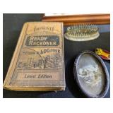 Vintage Estate Mixed Lot Ready Reckoner Book, Floral Card Box & Vanity Items