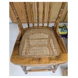 Oak Cane Back Chair