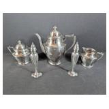 Vintage 1847 Rogers Bros Silverplate Tea Service & Shakers