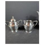 Vintage 1847 Rogers Bros Silverplate Tea Service & Shakers