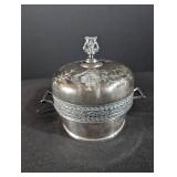 Vintage Silverplate Cruet Stand & Covered Dish Set (Lot of 2)