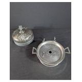 Vintage Silverplate Cruet Stand & Covered Dish Set (Lot of 2)