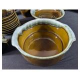 Vintage Brown Glaze Stoneware Dinnerware Set