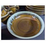 Vintage Brown Glaze Stoneware Dinnerware Set