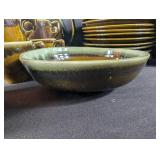 Vintage Brown Glaze Stoneware Dinnerware Set