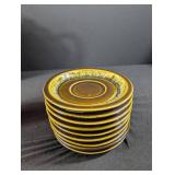 Vintage Brown Glaze Stoneware Dinnerware Set