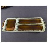 Vintage Brown Glaze Stoneware Dinnerware Set