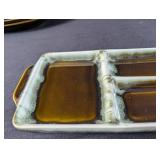 Vintage Brown Glaze Stoneware Dinnerware Set