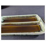 Vintage Brown Glaze Stoneware Dinnerware Set
