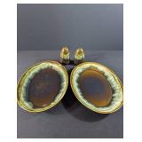 Vintage Brown Glaze Stoneware Dinnerware Set