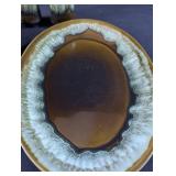 Vintage Brown Glaze Stoneware Dinnerware Set