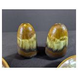 Vintage Brown Glaze Stoneware Dinnerware Set