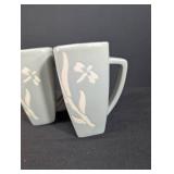 Pier 1 Floral Mugs Set of 2