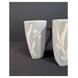Pier 1 Floral Mugs Set of 2