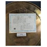 Aztec Calendar Brass Enamel Plates Pair