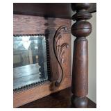 Victorian Eastlake Oak Sideboard With Mirror