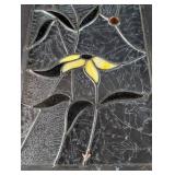 Floral Leaded Stained Glass Panel
