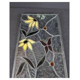 Floral Leaded Stained Glass Panel