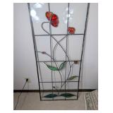 Stained Glass Floral Window Panel