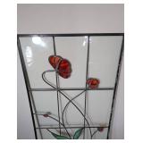 Stained Glass Floral Window Panel