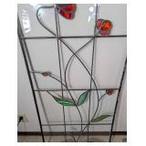 Stained Glass Floral Window Panel