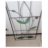 Stained Glass Floral Window Panel