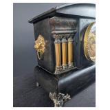 Antique Gilbert Clock Co. Mantel Clock 1913 Lion Motif