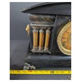 Antique Gilbert Clock Co. Mantel Clock 1913 Lion Motif