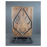 Carved Wood Floral Panel on Stand