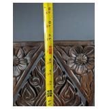 Carved Wood Floral Panel on Stand