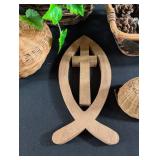 Rustic Decor Mixed Lot Wicker, Metal & Wood Accents