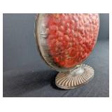 Decorative Hammered Metal Vase Scroll Handles