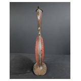 Decorative Hammered Metal Vase Scroll Handles