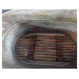 Vintage Copper Oval Roaster With Lid and Rack