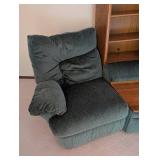 Modular Reclining Sectional With Wood Bookcases