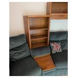 Modular Reclining Sectional With Wood Bookcases