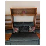 Modular Reclining Sectional With Wood Bookcases