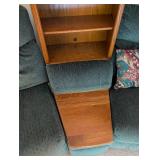 Modular Reclining Sectional With Wood Bookcases