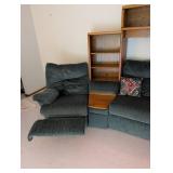 Modular Reclining Sectional With Wood Bookcases