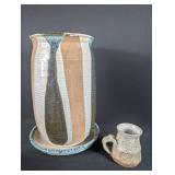 Vintage Studio Pottery Vase & Pitcher Set