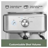 $204 Gevi EzBru 1000 58mm Commercial Espresso Machine | PID & NTC Temp Control, 4 Adjustable Shot/Temp, Powerful Steam Wand & Barista Kit for Home & Caf