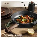 $150 CAROTE 24Pcs Nonstick Kitchen Titanium Cookware Sets, Non stick Pots and Pans set, Induction Cookware Set Black