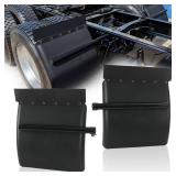 Quarter Fenders for Semi Truck 24" x 24" Black Poly Mud Guards with Tube Brackets & Mounting Hardware Kit, Left & Right Fender Set fit for Kenworth, Freightliner, Peterbilt, and Trailer Trucks
