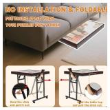 $140 Doerpuz Puzzle Table with Folding Legs, 1500 Pieces Puzzle Table for Adults with Drawers, Cover, Wheels, 5 Adjustable Up Angles Wooden Jigsaw Puzzle Board for All Ages