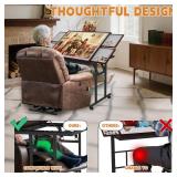 $140 Doerpuz Puzzle Table with Folding Legs, 1500 Pieces Puzzle Table for Adults with Drawers, Cover, Wheels, 5 Adjustable Up Angles Wooden Jigsaw Puzzle Board for All Ages